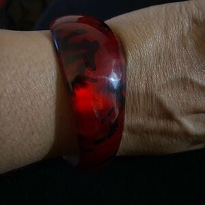 Red and Black Bangle Bracelet
